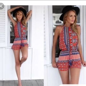 Orange romper! So cute for the summer and fall!